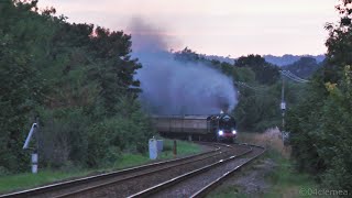 70000 Britannia Charges Through Chilworth  Sunset Steam Express  15823 [upl. by Veal443]