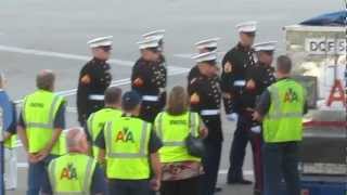 US Military coffin transfer at DFW airport [upl. by Biles756]