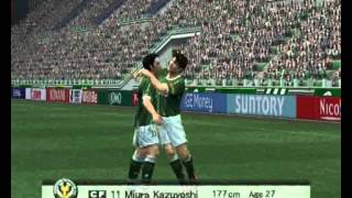 PES6 JLeague patch King Kazu dance [upl. by Auqenaj]