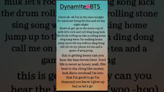 Dynamite  BTS shorts lyrics bts kpop [upl. by Tlihcox672]