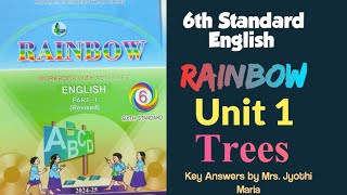 6th English Rainbow Part 1 Work book with Activities key answers Unit 1 Trees [upl. by Boyt]