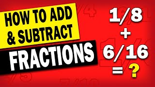 How To Add and Subtract FRACTIONS  Functional skills maths level 2 [upl. by Alrahc980]