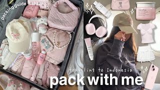 pack with me for indonesia🫧𓇼𓏲ੈ✩ ultimate aesthetic packing guide  outfit ideas [upl. by Rheba]