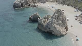 Pelion Greece Potistika Beach in Summer 4K Drone Video [upl. by Katrinka]