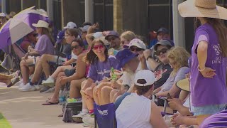 TCU baseball fans react to severe weather delaying game [upl. by Zarihs]