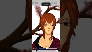 Brownish red hair with Sakura tree [upl. by Ottavia60]