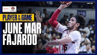 JUNE MAR FAJARDO SCORES DOUBLEDOUBLE to lead SMB vs Brgy Ginebra  GAME 4 SEMIS HIGHLIGHTS [upl. by Llerrad]