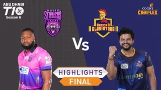 New York Strikers vs Deccan Gladiators  Finals  Abu Dhabi T10 Season 6  Colors Cineplex [upl. by Asiruam]