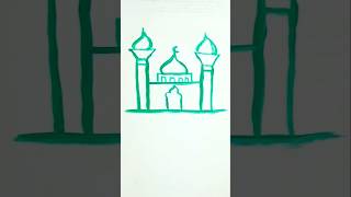 Mosque draw art trending shorts Islamicart gojol [upl. by O'Callaghan642]