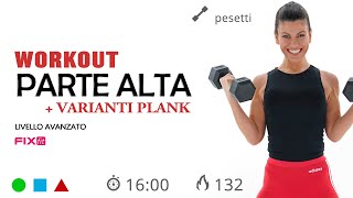 Esercizi Tonificazione Allenamento Focus Parte Alta Con Varianti Di Plank [upl. by Llenrrad]