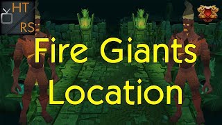 Runescape 3 Where To Find Fire Giants P2P  Tips [upl. by Laynad]