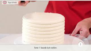 Torte mit Creme verzieren und dekorieren  Tortendeko  Dr Oetker [upl. by Aenel99]