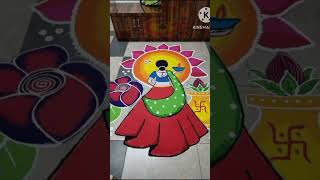 Simple And Beautiful Rangoli Designs For Diwali  Diwali Rangoli Laxmi Puja shorts diwalirangoli [upl. by Anirt]