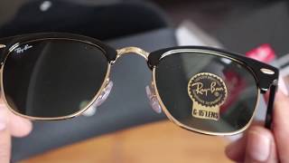 Ray Ban CLUBMASTER classic Unboxing detalles originales review español [upl. by Puduns210]