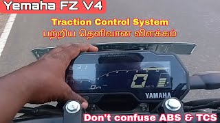 Traction Control System TCS explained in Tamil  Yemaha FZ V4  ABS and TCS working principle [upl. by Notsej]