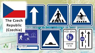 Special Regulations TrafficRoad Signs in the Czech Republic Czechia Prague Brno Ostrava Plzeň [upl. by Atcele]