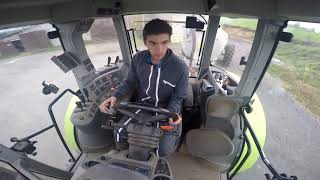 Tour en tracteur Arion 610 sur la route au lisier 2017 GoPro [upl. by Boylan610]