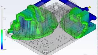 Moldflow Analysis Fill Time  MoldMan Systems™ [upl. by Lachus]