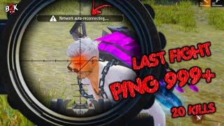 B2K Fan MY BAD LUCK LAST FIGHT PING 999  SOLO VS SQUAD [upl. by Latihs]