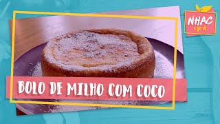 Bolo cremoso de milho com coco no liquidificador  Carolina Ferraz  Receitas da Carolina [upl. by Pallua]