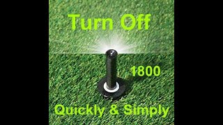 How to Turn off Rain Bird 1800 Sprinkler Head rainbird 1800 sprinkler [upl. by Rollecnahc901]