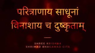 Paritranaya Sadhunam Sloka In Hindi  Shrimad BhagavaGeeta [upl. by Grizelda]