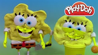 Pâte à modeler Play doh Bob léponge Visages amusants ♥ Play Doh Spongebob Silly Faces [upl. by Brine]