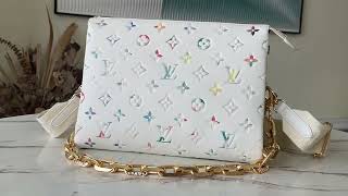 Louis Vuitton COUSSIN BB WHITELouis Vuittons Outlet Store [upl. by Acirema753]