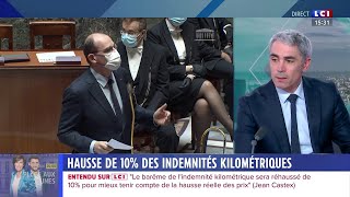 Carburants  Castex annonce le relèvement de 10 du barême de lindemnité kilométrique [upl. by Anyel]