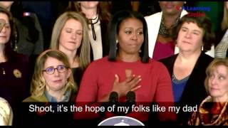 Michelle Obama Last Official Speech as First Lady [upl. by Assiren]