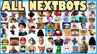 ALL EVADE CURRENT NEXTBOTS  ORIGINS BACKGROUNDS  Roblox Evade  April 2023 [upl. by Nuahsor]