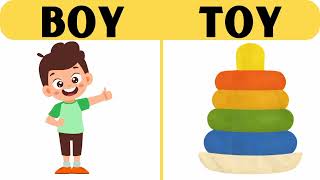 Rhyming Words for Kids  Rhyming Words Kids learning  English very easy vocabluary nurseryrhymes [upl. by Keifer]