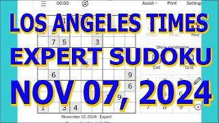 Combination 26 is Decision  Sudoku Solution Los Angeles Times November 07 2024 [upl. by Cherice368]