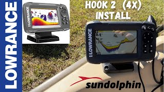 Lowrance Hook2 4x Fish Finder Install perfect for kayaks and Jon boats [upl. by Mcilroy253]