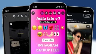 InstaLite V1 🕊️ iOS Instagram For Android  Share Reels like iPhone Story  iOS Fonts [upl. by Enoid776]