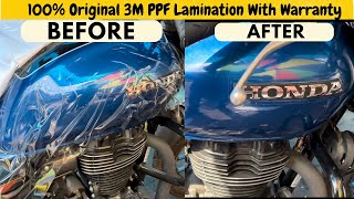 Honda CB350 RS 3M LaminationPPF  Honda CB350 RS Modifications  3M  Paint Protection Film [upl. by Spracklen]