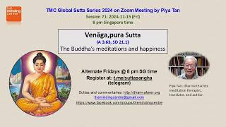 TMCGSS71 Venagapura Sutta A 363 SD 211  The Buddhas meditations and happiness Piya Tan 241115 [upl. by Neerac]