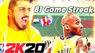 I Went On A 81 Win Streak for Kobe Bryant in NBA 2K20 [upl. by Ahtabat936]