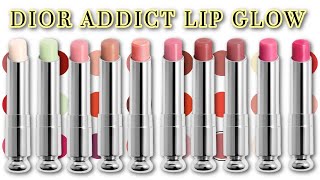 Dior Addict Lip Glow Balm  Lighter Half  Swatches and Demos [upl. by Laresa]