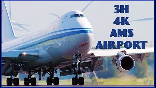 Amsterdam Airport Plane Spotting  Stunning Takeoffs and Landings 3 HRS  4K [upl. by Treat]