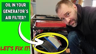 Oil in Your Generators Air Filter 5 Easy Things to Check [upl. by Anamor706]