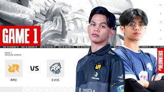 RRQ HOSHI vs EVOS GLORY  Regular Season Week 3 Day 2  Game 1  MPLIDS13 [upl. by Airasor]