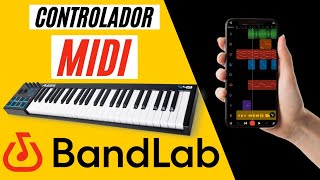 Como Conectar Controlador MIDI a BandLab Desde el Celular Movil [upl. by Ardni482]