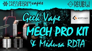 Geek Vape Mech Pro Kit amp Medusa RDTA Review [upl. by Urata]