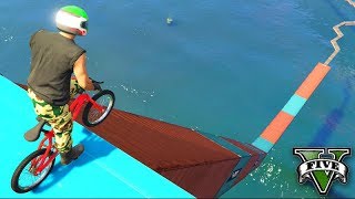 GTA V Online O TRIALS MUITO DIFÍCIL de BMX NO MAR [upl. by Aistek372]