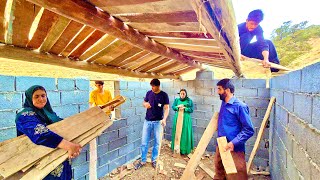 🧑‍🎓Hassans Return Building a Kitchen Roof with Amirs Family🔨🪜 [upl. by Bois]