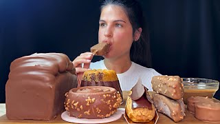 CHOCOLATE PARTY  CAKES COOKIES ICE CREAM ECLAIR  MUKBANG  ASMR  EATING SOUNDS [upl. by Eidassac]