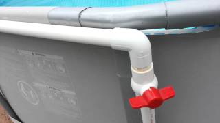 Hard plumbed Intex pool with thru wall skimmer [upl. by Ajet]