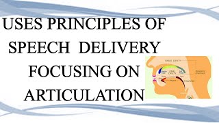 USES PRINCIPLES OF SPEECH DELIVERY FOCUSING ON ARTICULATION II ORAL COMMUNICATION [upl. by Ion720]