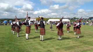 Comrie Pipe Band Highland Games Blackford Perthshire Scotland [upl. by Kwabena345]